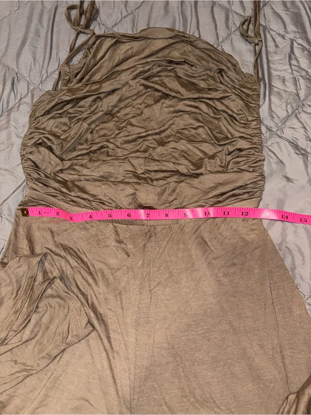 Free People Tie-Shoulder Draped Jumpsuit Bohemian Summer Cover Up Sz M
